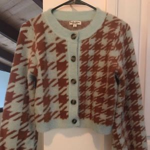 for love and lemons houndstooth cardigan